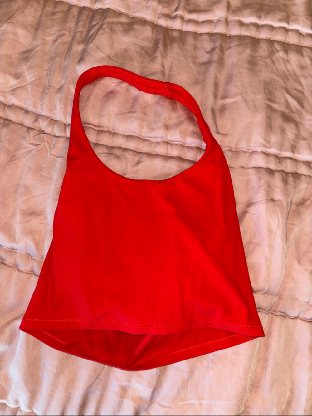 Athleta Bright Red Halter Crop Top